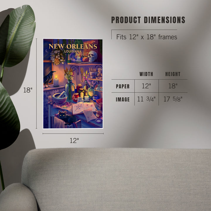 New Orleans, Louisiana Midnight Apothecary, Art & Giclee Prints