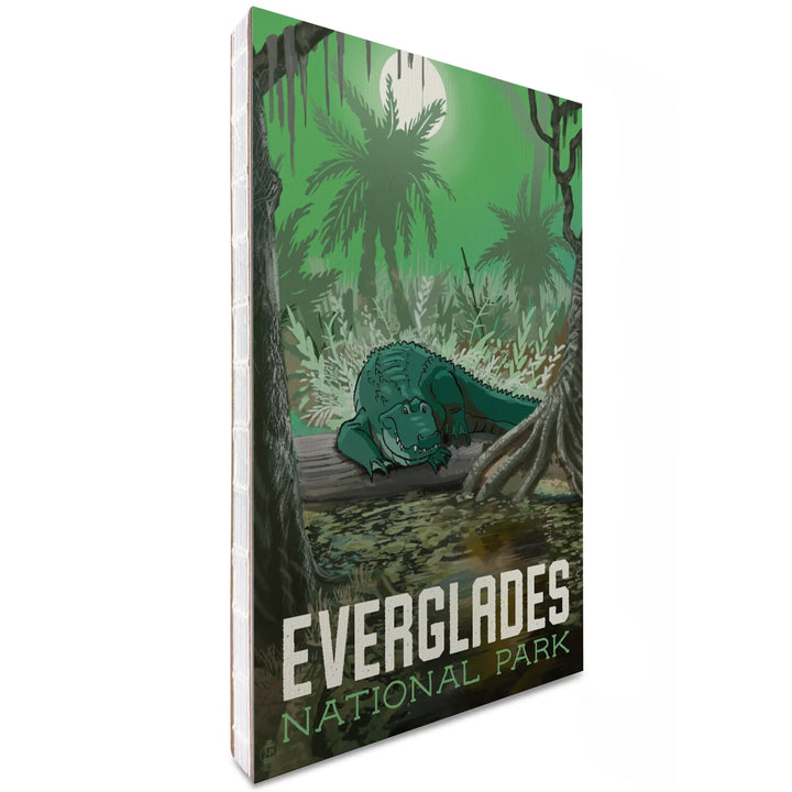 Lined 6x9 Journal, Everglades National Park, Florida, Alligator in Swamp, Lay Flat, 193 Pages, FSC paper