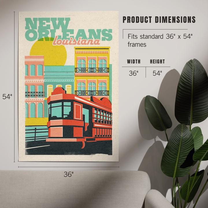 New Orleans, Louisiana, Woodblock City Series, French Quarter, Art & Giclee Prints
