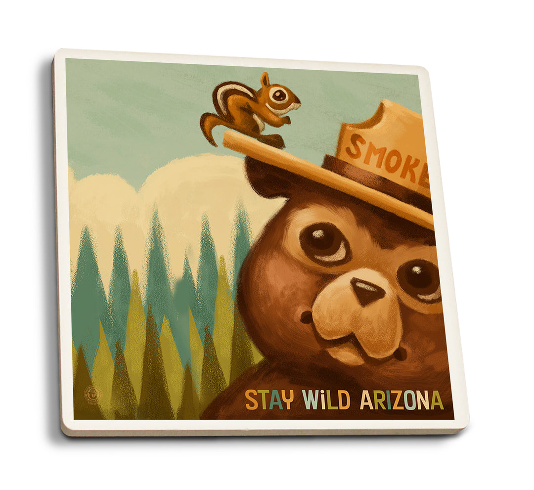 Arizona, Smokey Bear and Squirrel, Coaster Set