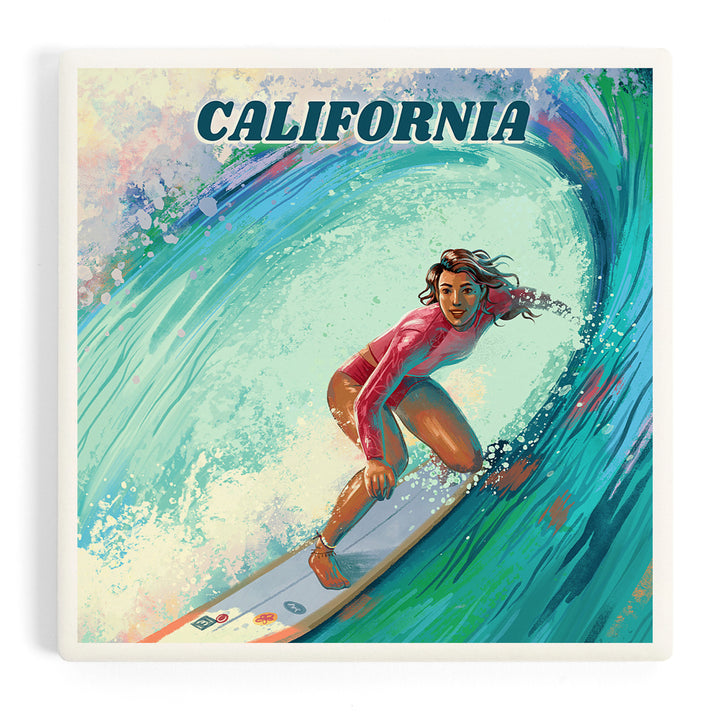 California, Vitamin Sea, Coastal Series, Surfer Girl, Coasters