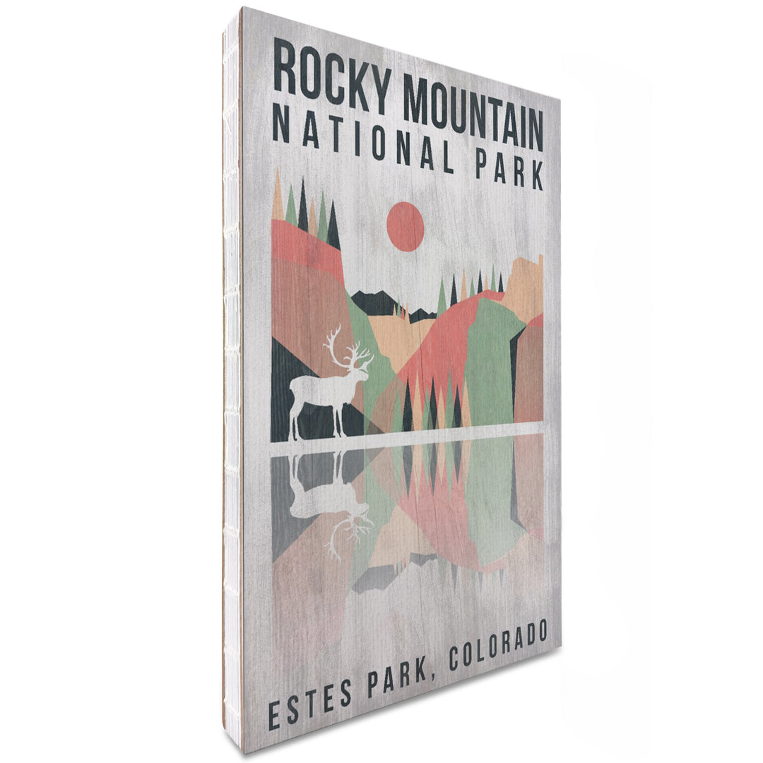 Lined 6x9 Journal, Rocky Mountain National park, Estes park, Colorado, Elk, Geometric Opacity Press, Lay Flat, 193 Pages, FSC paper