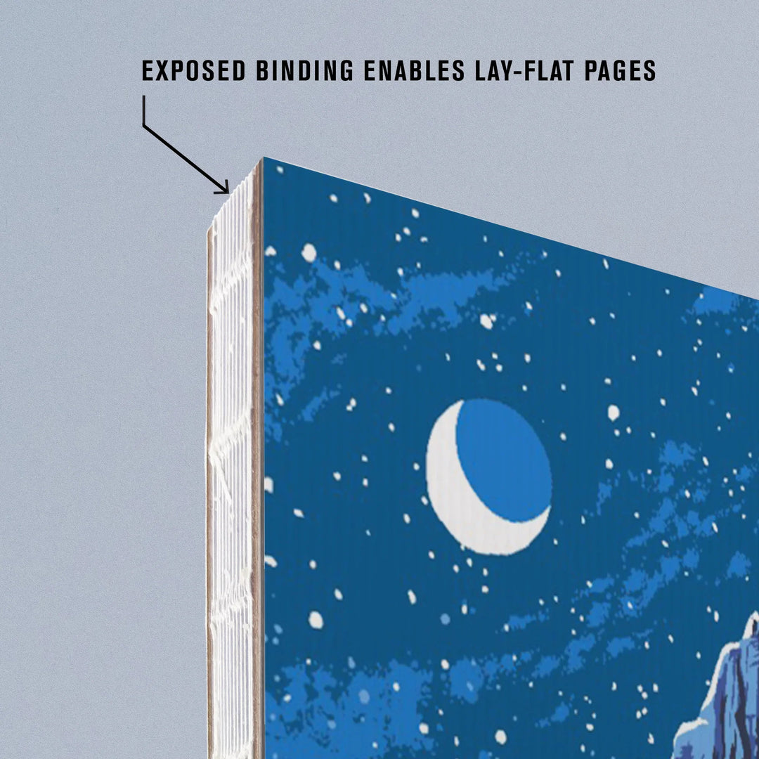 Lined 6x9 Journal, Capitol Reef National Park, Torrey, Utah, Explorer Series, Nighttime Scene, Lay Flat, 193 Pages, FSC paper