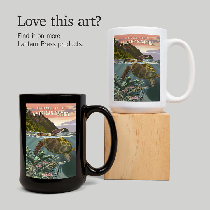 American Samoa National Park, American Samoa, Painterly National Park Series, Ceramic Mug