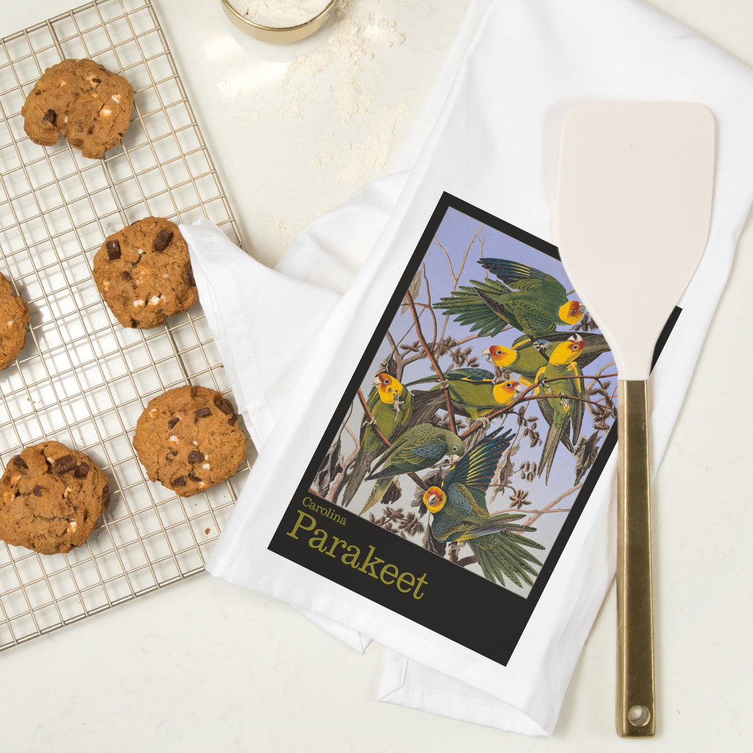 Audubon Birds of North America, Parakeet, Organic Cotton Kitchen Tea Towels