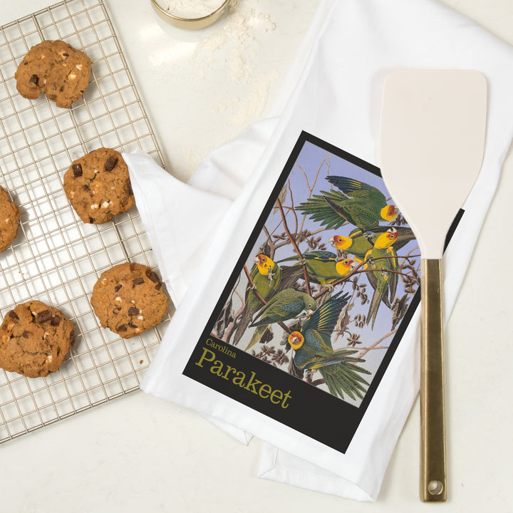 Audubon Birds of North America, Parakeet, Organic Cotton Kitchen Tea Towels
