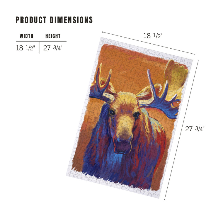 Moose, Vivid, Jigsaw Puzzle
