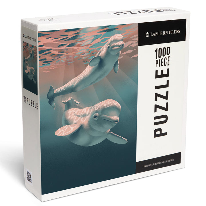 Lithograph, Beluga, 1000 Piece Jigsaw Puzzle