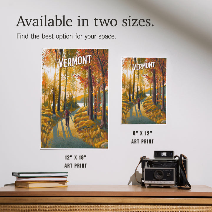 Vermont, Walk in the Woods, Day Hike, Art & Giclee Prints