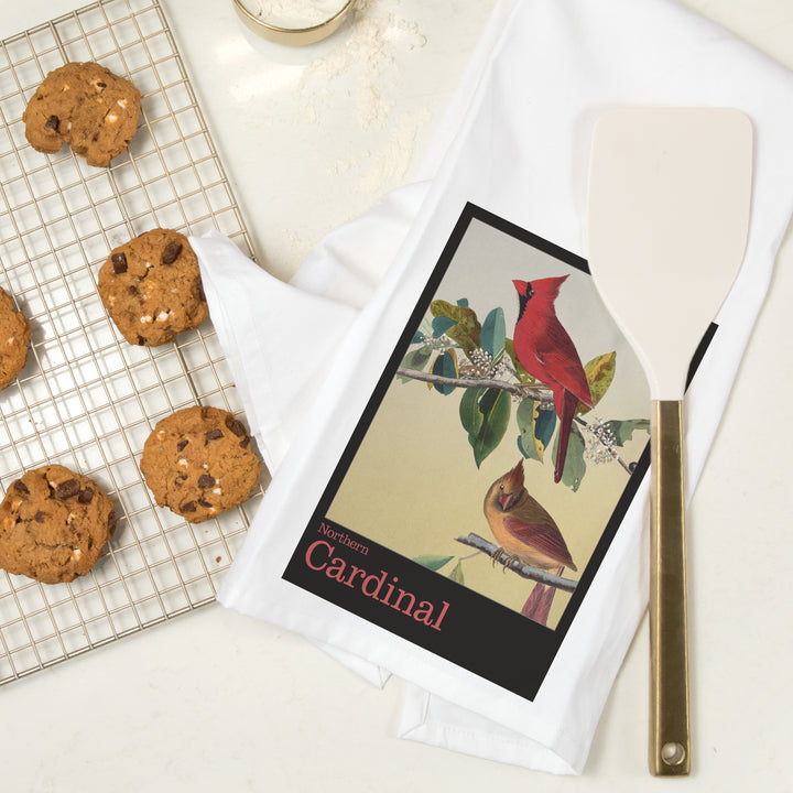Audubon Birds of North America, Cardinal, Organic Cotton Kitchen Tea Towels