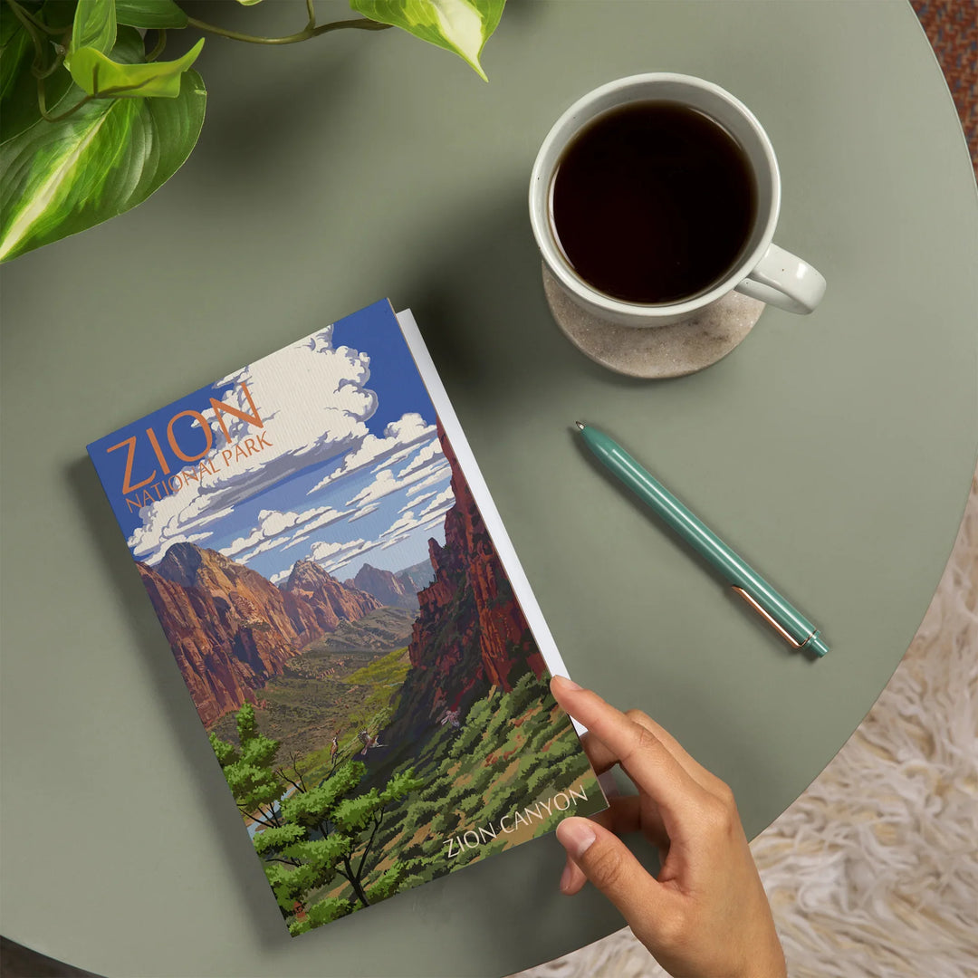 Lined 6x9 Journal, Zion National Park, Utah, Zion Canyon View, Lay Flat, 193 Pages, FSC paper