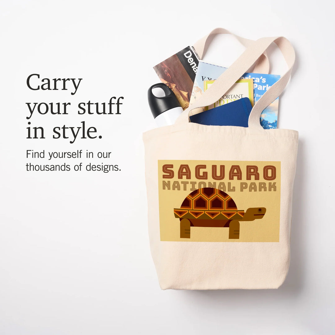 Saguaro National Park, Arizona, Tortoise, Geometric,, Tote Bag