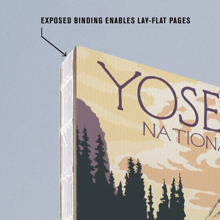 Lined 6x9 Journal, Yosemite National Park, California, Vernal Falls, Lay Flat, 193 Pages, FSC paper