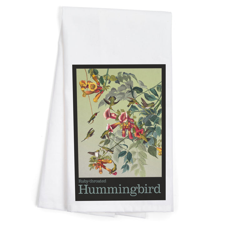Audubon Birds, North America Hummingbird, Organic Cotton Kitchen Tea Towels