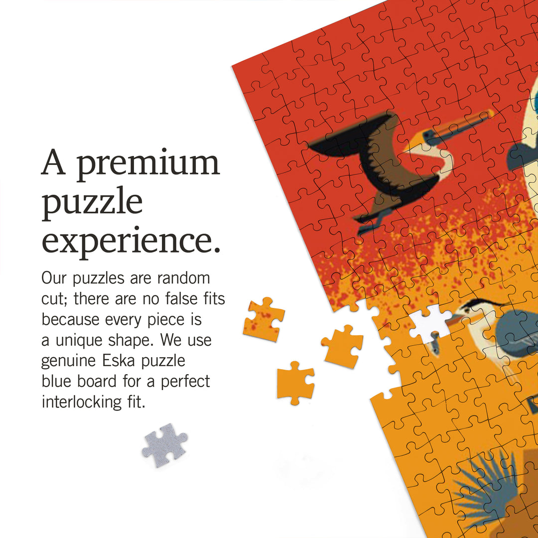 Bodega Bay California, Geometric, Marine Animals, 1000 Piece Jigsaw Puzzle