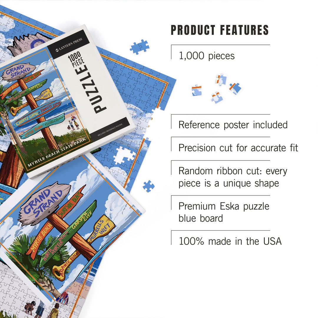 Myrtle Beach State Park, Destinations Sign, 1000 Piece Jigsaw Puzzle