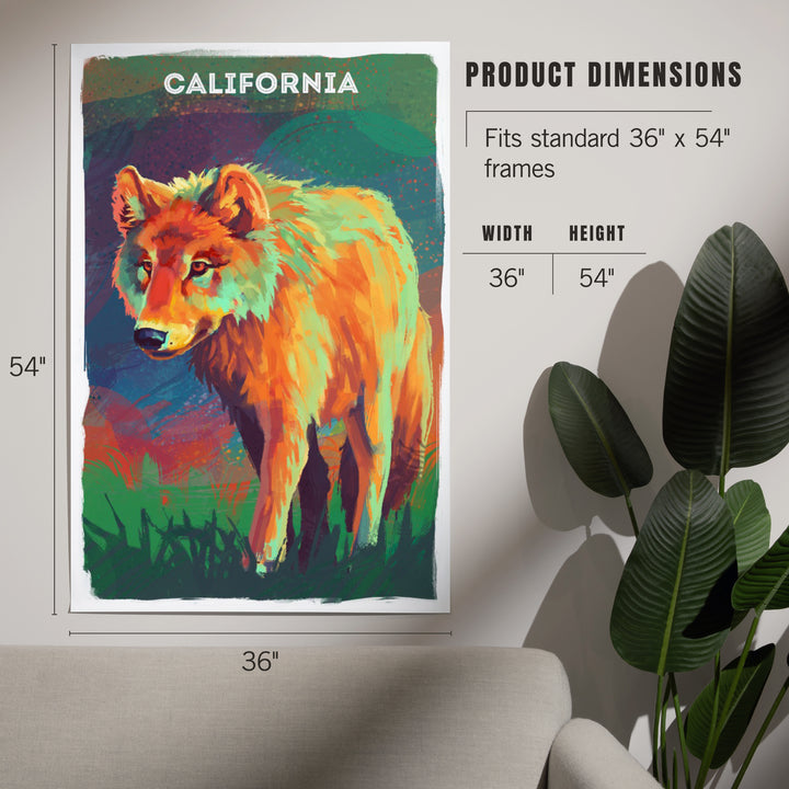 California, Vivid, Gray Wolf, Art & Giclee Prints
