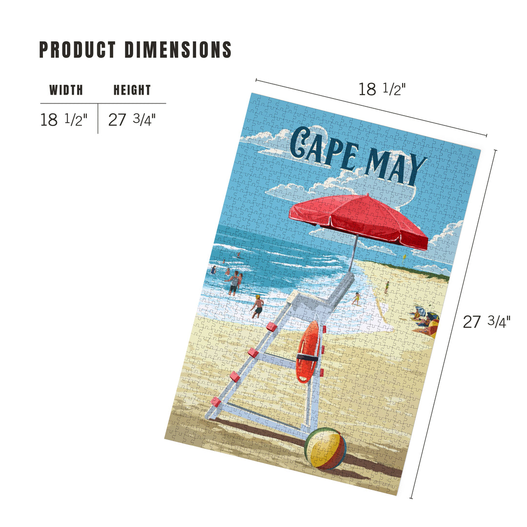 Cape May, New Jersey, Lifeguard Stand, Summer, Jigsaw Puzzle