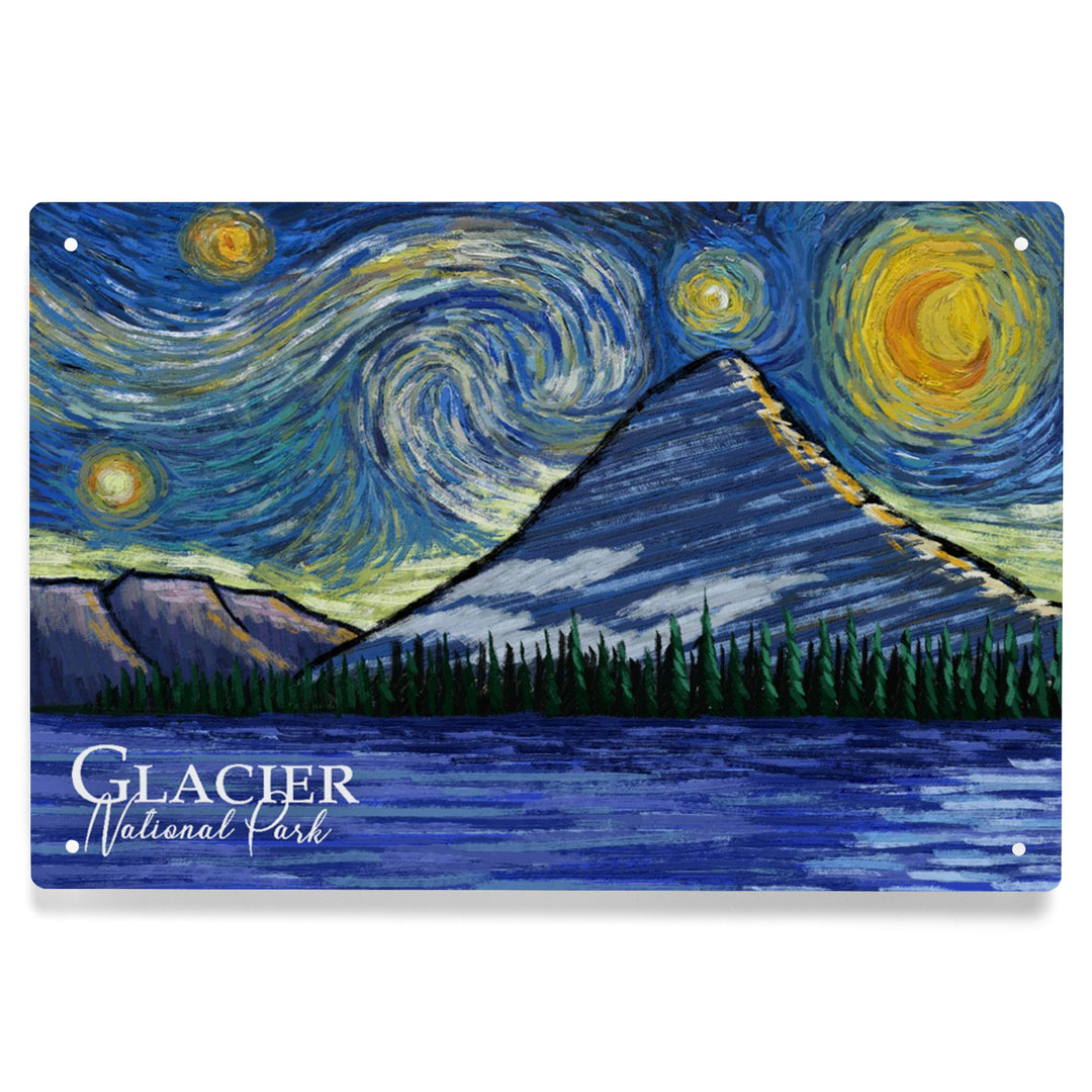 Glacier National Park, Montana, Bearhat Peak and Hidden Lake, Starry Night
