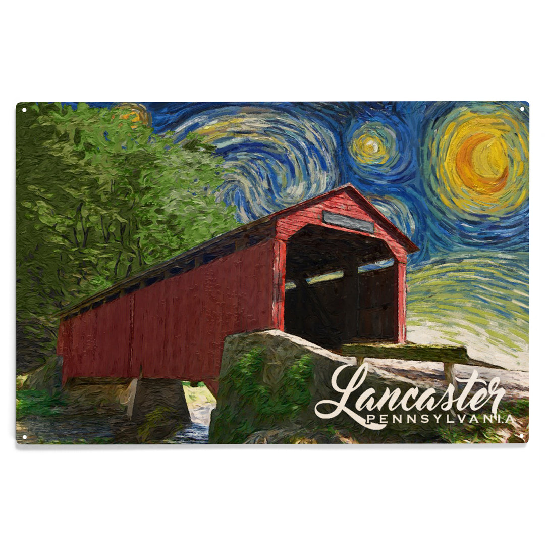 Lancaster County, Pennsylvania, Covered 106591, Wood Sign and Postcards