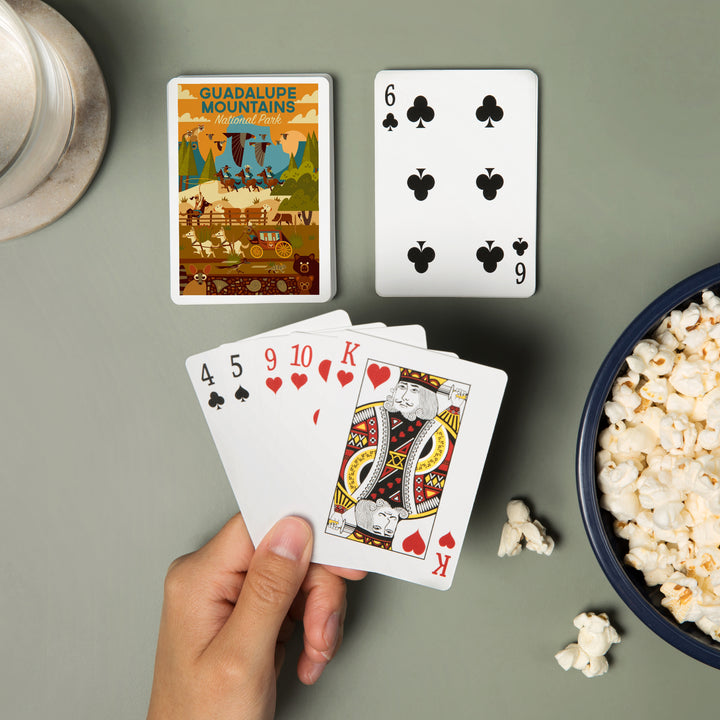 Playing Cards, Guadalupe Mountains National Park, Texas, Geometric, 52 Card Deck with Jokers in Box, Unique Art