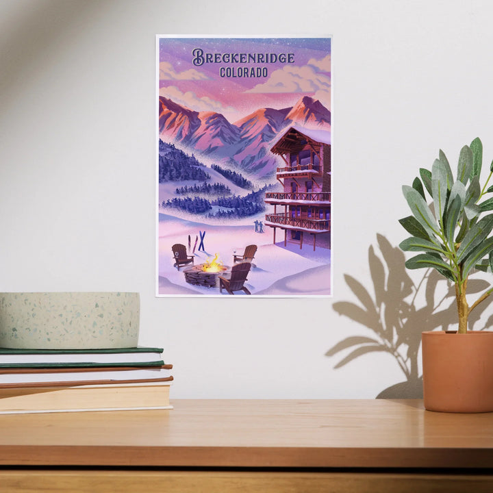 Breckenridge, Colorado, Apres Ski, Lithograph, Art & Giclee Prints