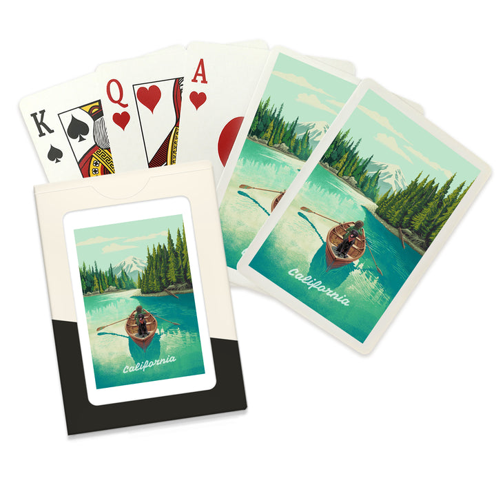 Playing Cards, California Quiet Explorer Boating, 52 Card Deck with Jokers in Box, Unique Art