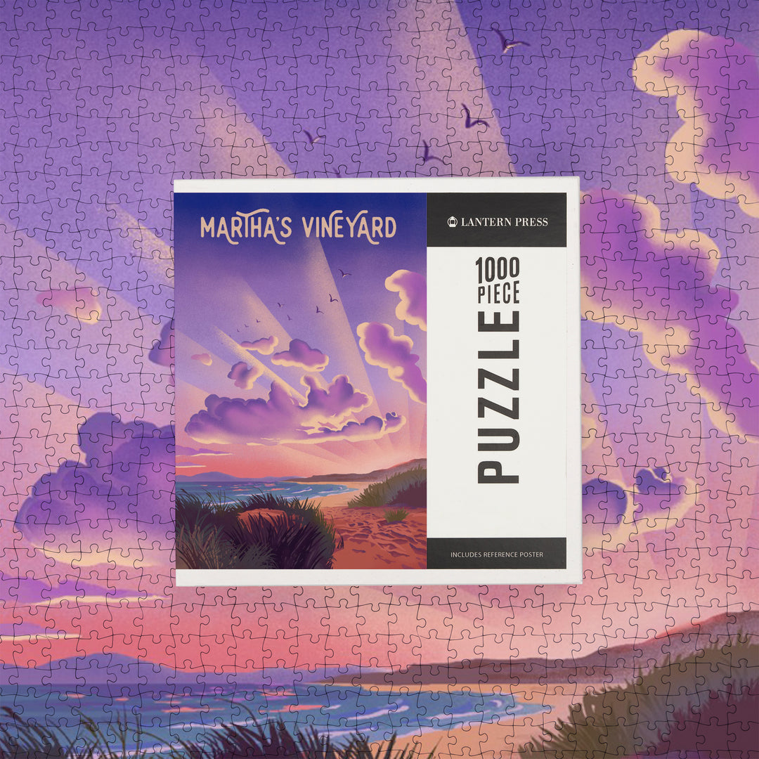 Martha's Vineyard, Massachusetts, New Shows Nightly, Beach Sunset, Jigsaw Puzzle