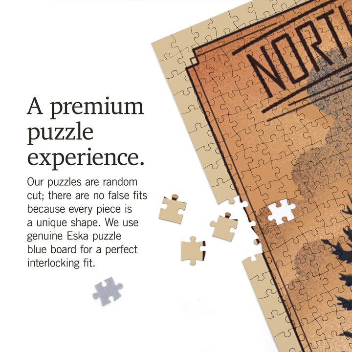 North Carolina Mountains Lithograph, 1000 Piece Jigsaw Puzzle