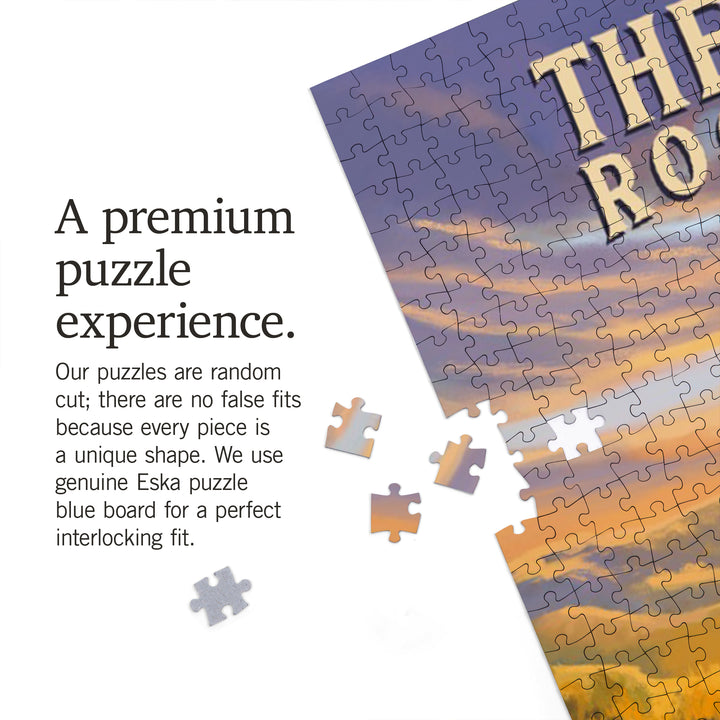 Theodore Roosevelt National Park, North Dakota, Oil Painting, 1000 Piece Jigsaw Puzzle