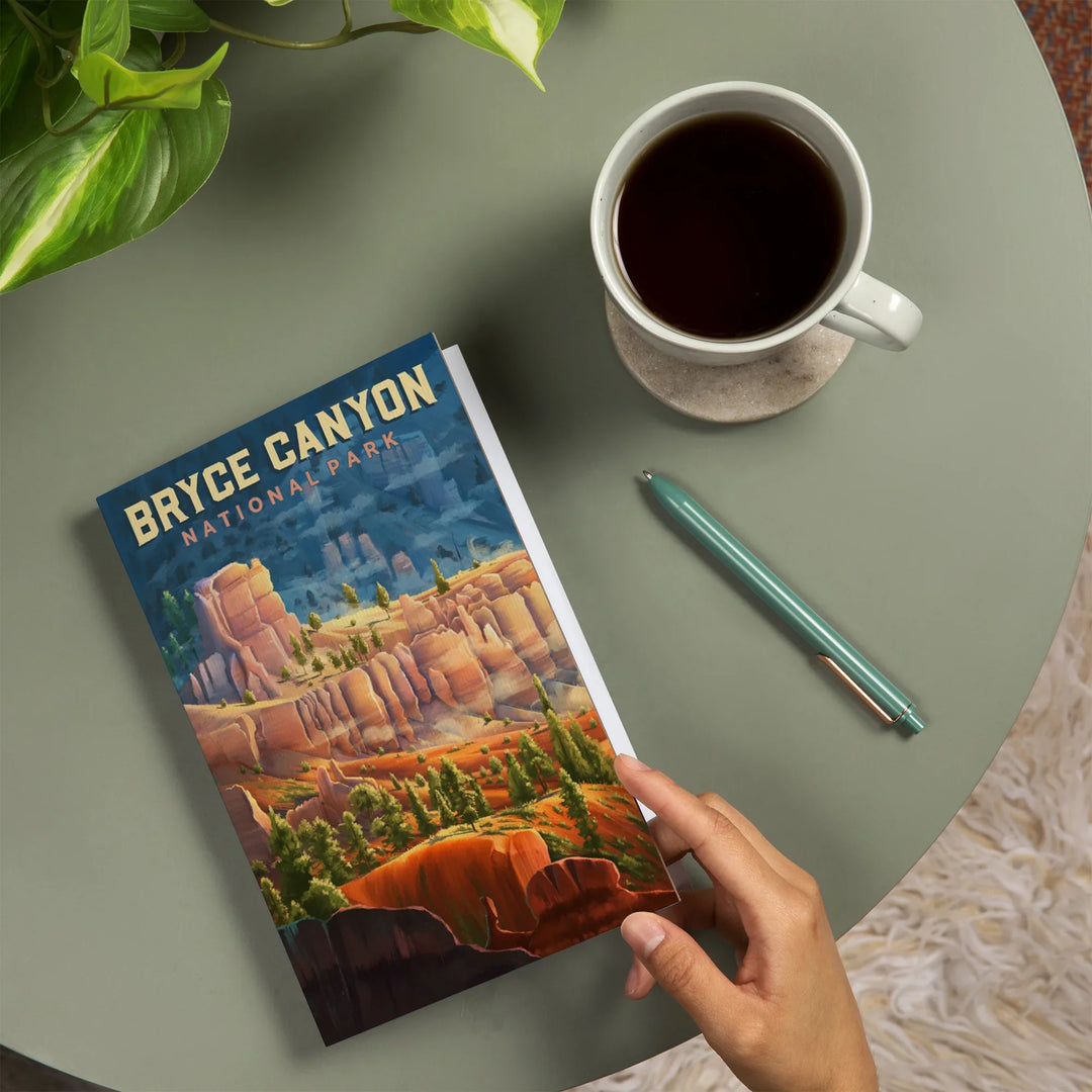 Lined 6x9 Journal, Bryce Canyon National Park, Utah, Oil Painting, Lay Flat, 193 Pages, FSC paper