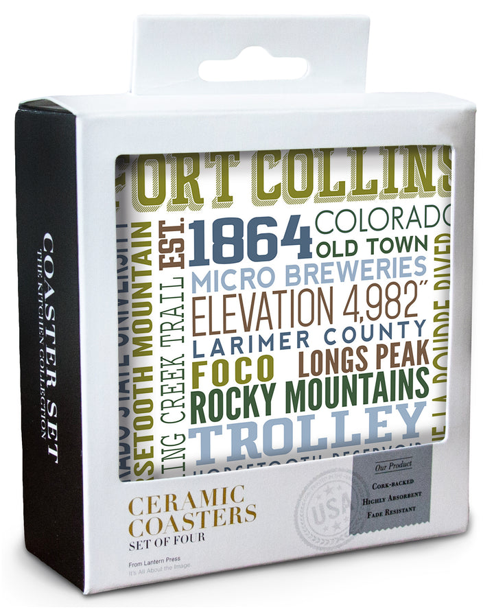 Fort Collins, Colorado, Typography, Coaster Set