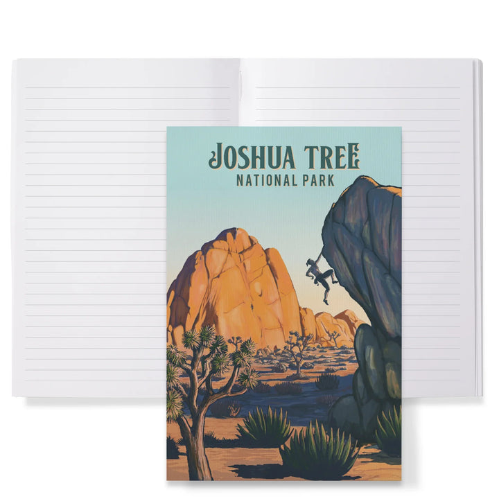 Lined 6x9 Journal, Joshua Tree National Park, California, Painterly National Park Series, Lay Flat, 193 Pages, FSC paper