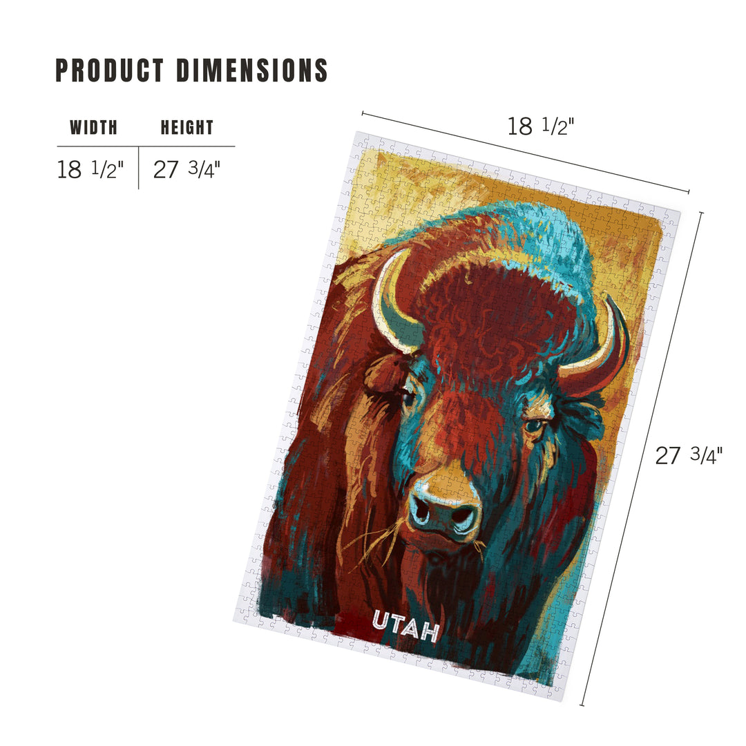 Utah, Vivid, Bison, 1000 Piece Jigsaw Puzzle