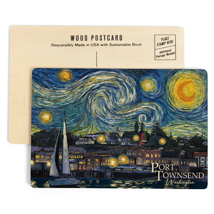 Port Townsend, Washington, Starry Night, Van Gogh, Wood Sign and Postcards