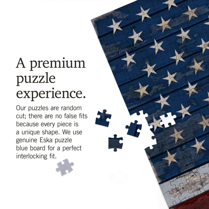 Distressed American Flag, 1000 Piece Jigsaw Puzzle