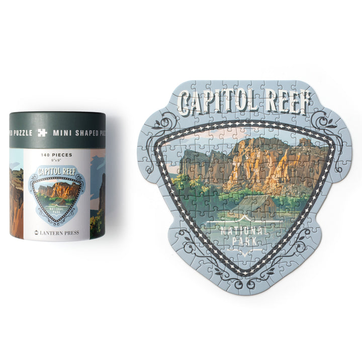 Lantern Press Mini Shaped Adult Jigsaw Puzzle, Protect Our National Parks (Capitol Reef)