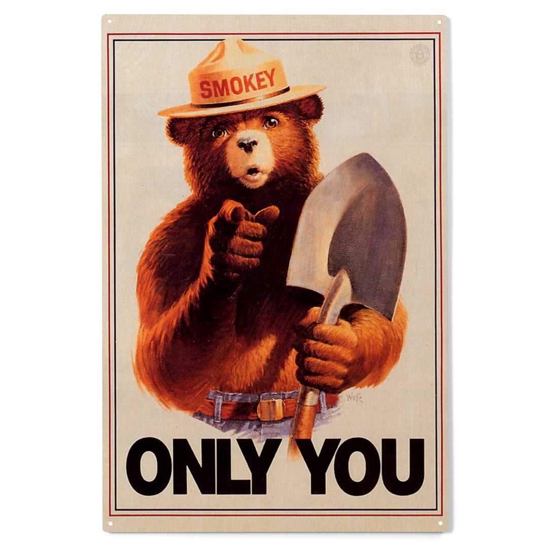 Smokey Bear, Only You, Officially Licensed, Wood Sign and Postcards
