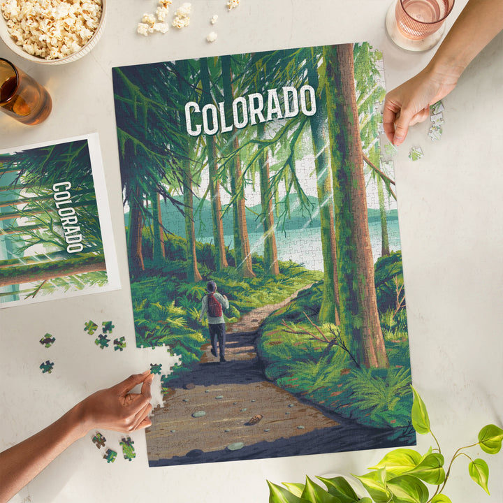 Colorado, Walk in the Woods, Day Hike, 1000 Piece Jigsaw Puzzle