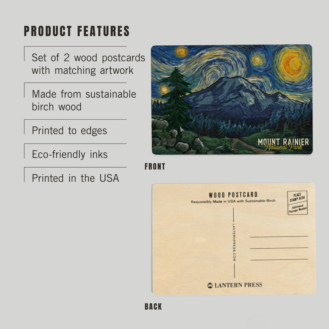 Mount Rainier National Park, Washington 114538, Wood Sign and Postcards