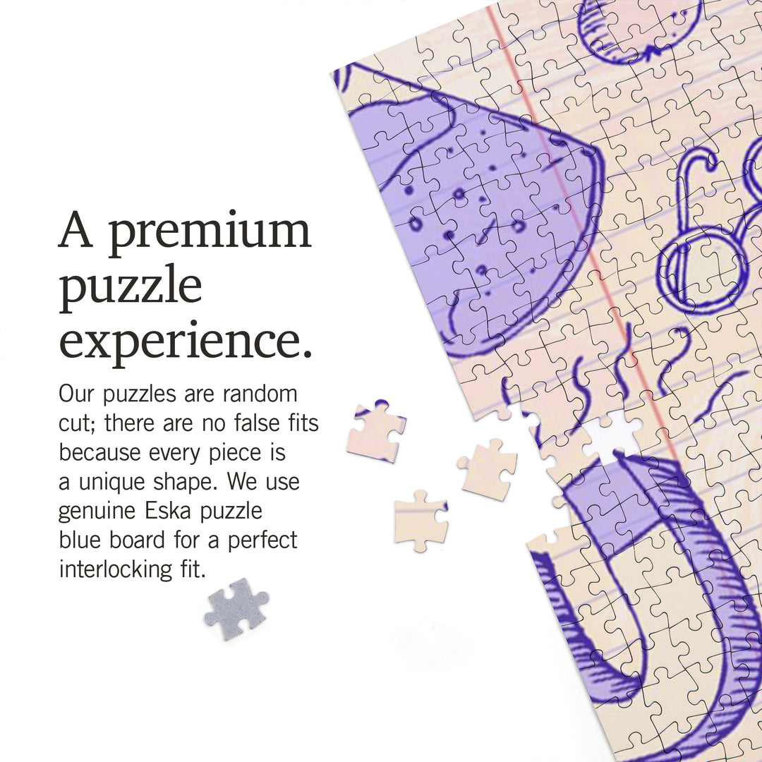 Science Pattern, Lined Paper, 1000 Piece Jigsaw Puzzle