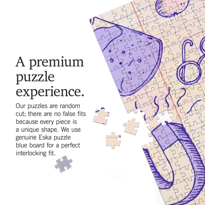 Science Pattern, Lined Paper, 1000 Piece Jigsaw Puzzle