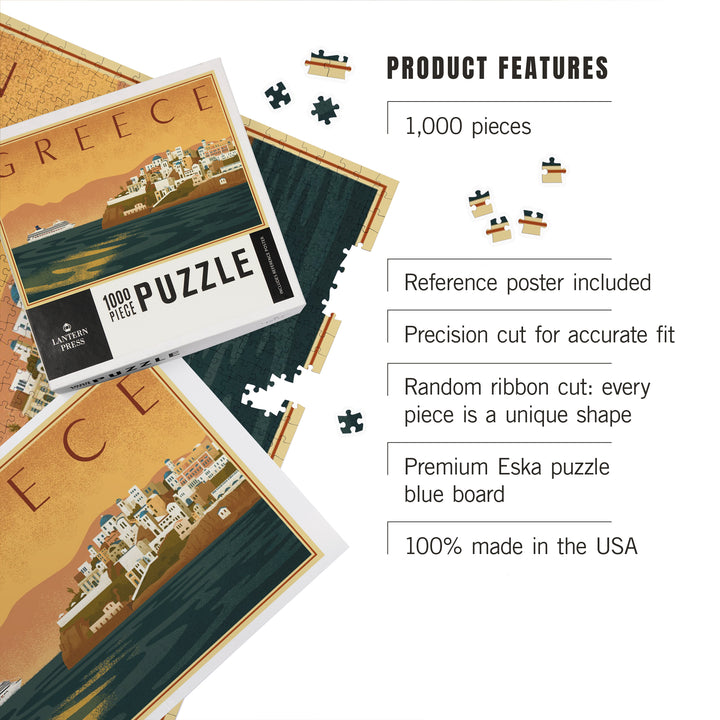 Greece, Lithograph, 1000 Piece Jigsaw Puzzle