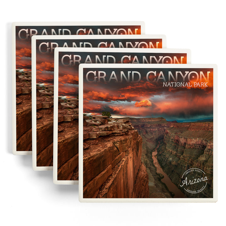Grand Canyon National Park, Arizona, Red Sky, Coasters