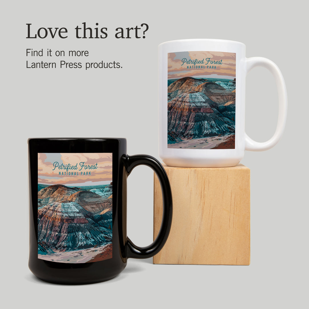 Petrified Forest National Park, Arizona, Painterly National Park Series, Ceramic Mug