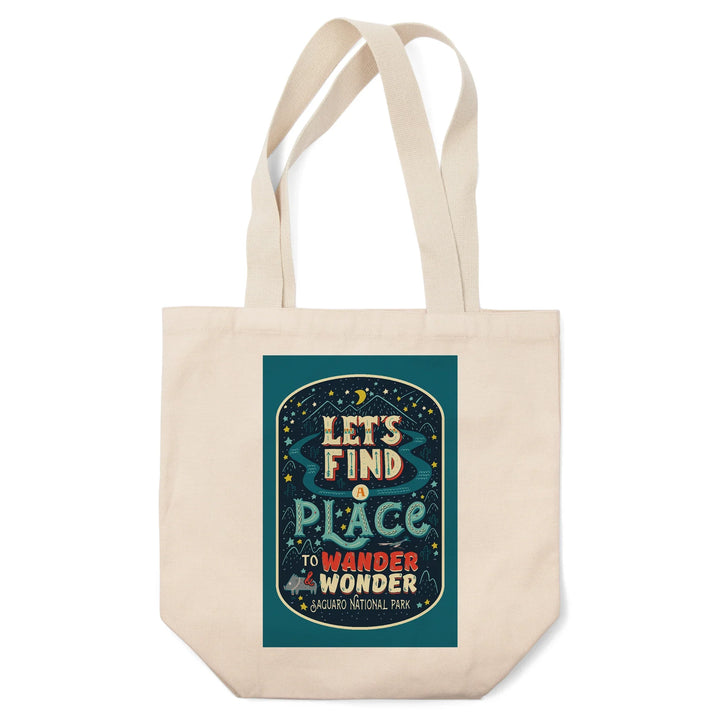 Saguaro National Park, Arizona, Find A Place To Wander and Wonder,, Tote Bag