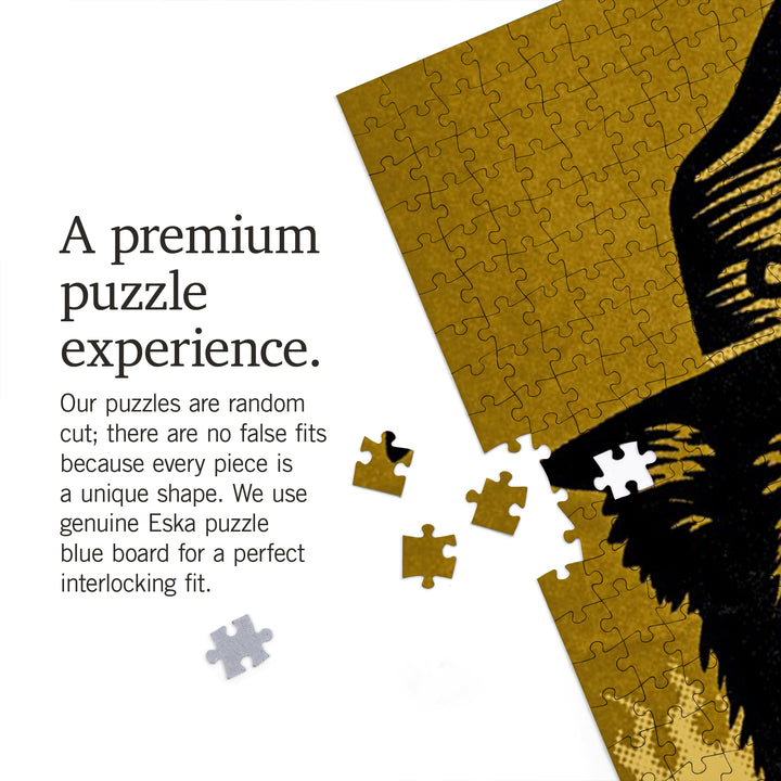 Smokey Bear, Only You, Halftone Yellow, Officially Licensed, Jigsaw Puzzle