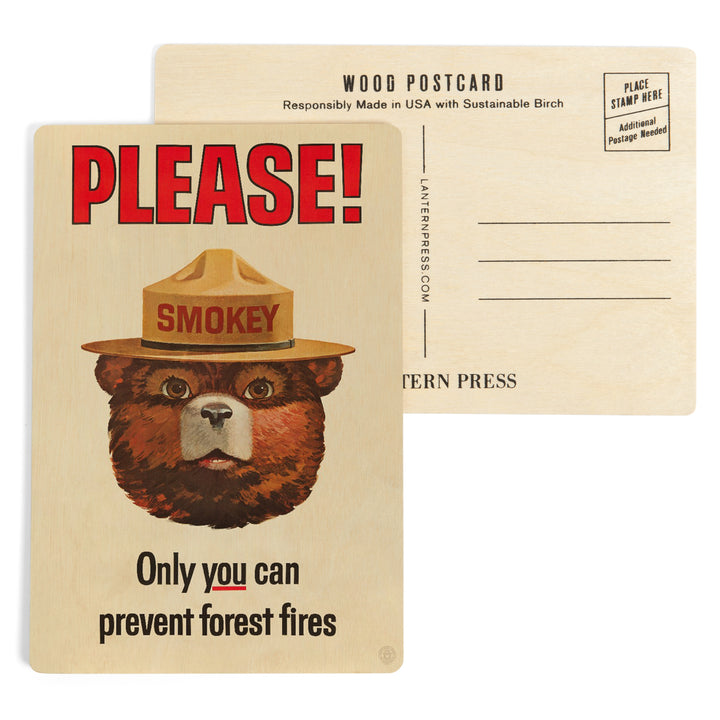 Smokey Bear Vintage Poster, Only You Can Prevent, Wood Sign and Postcards