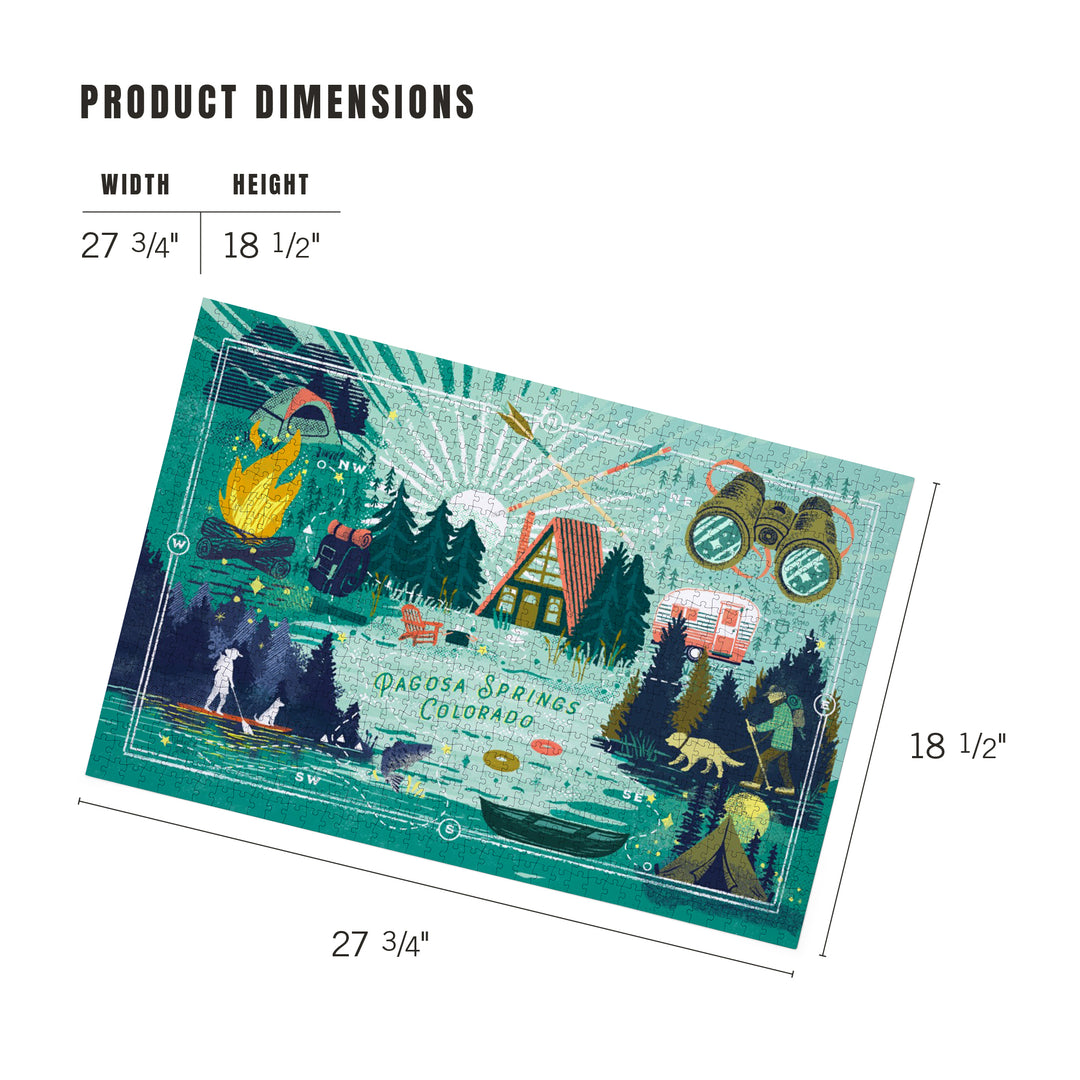 Pagosa Springs, Colorado, Lake Life Series, Lake Life Collage, 1000 Piece Jigsaw Puzzle