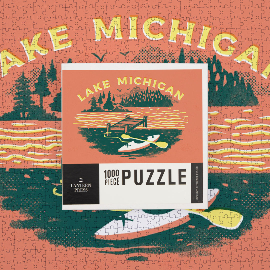 Lake Michigan, Lake Life Series, Dock, Jigsaw Puzzle
